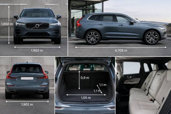 Dimensions Volvo V4 longueur, largeur, hauteur et coffre en détail