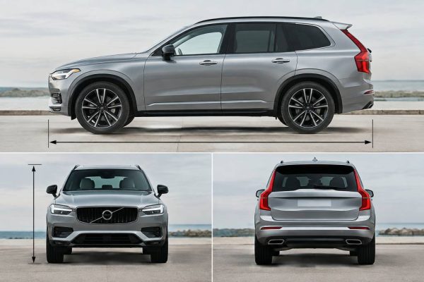 Dimensions XC9 longueur, largeur et hauteur du SUV Volvo