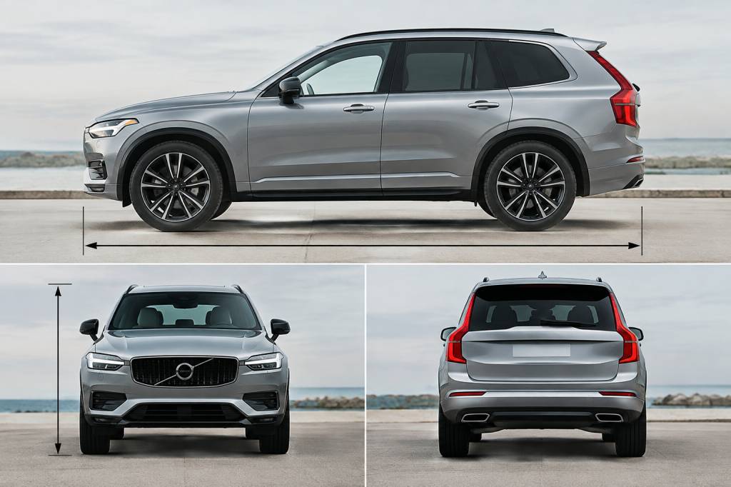 Dimensions XC9 longueur, largeur et hauteur du SUV Volvo