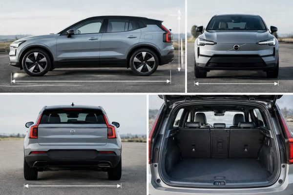 Dimension Volvo EX3 longueur, largeur, hauteur et volume du coffre