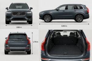 Dimensions Volvo V6 longueur, largeur, hauteur et volume de coffre