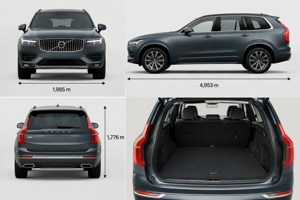Dimensions Volvo V6 longueur, largeur, hauteur et volume de coffre